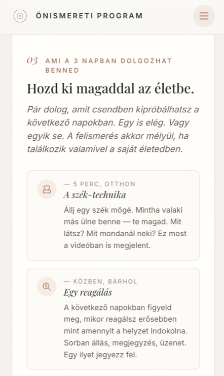 Gyakorlat képernyő