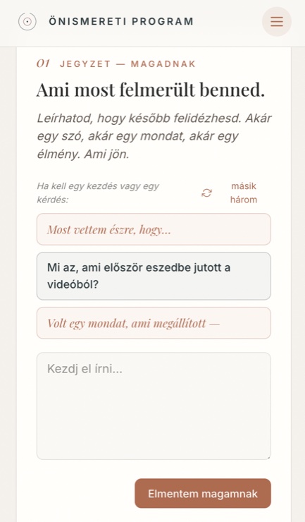 Reflexiós kérdések képernyő